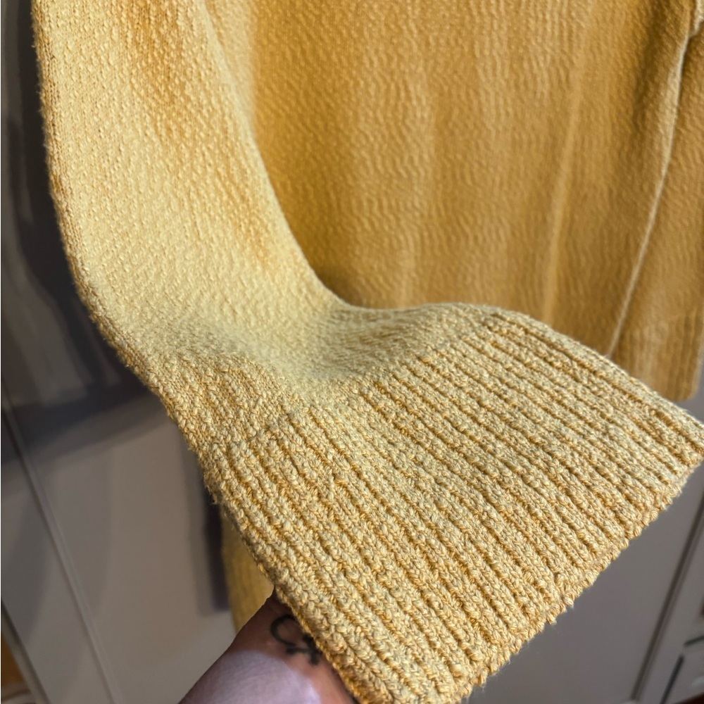 Free people beach Cozy Mustard Sweater tunic sz xs - Picture 2 of 6
